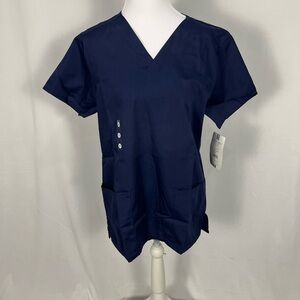 Fundamentals Women’s Small Navy V-Neck Medical Scrub Top
